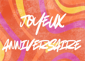 Joyeux anniversaire aux couleurs vives et graphiques